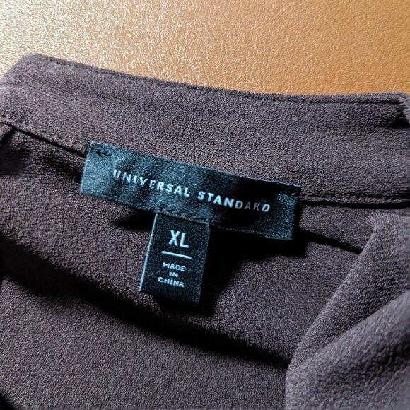 Universal Standard Top Womens XL 26/26 Sleeveless Drape Neck Blouse Brown - Picture 4 of 5